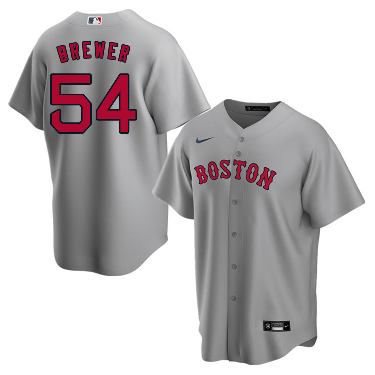 Nike Men #54 Colten Brewer Boston Red Sox Baseball Jerseys Sale-Gray